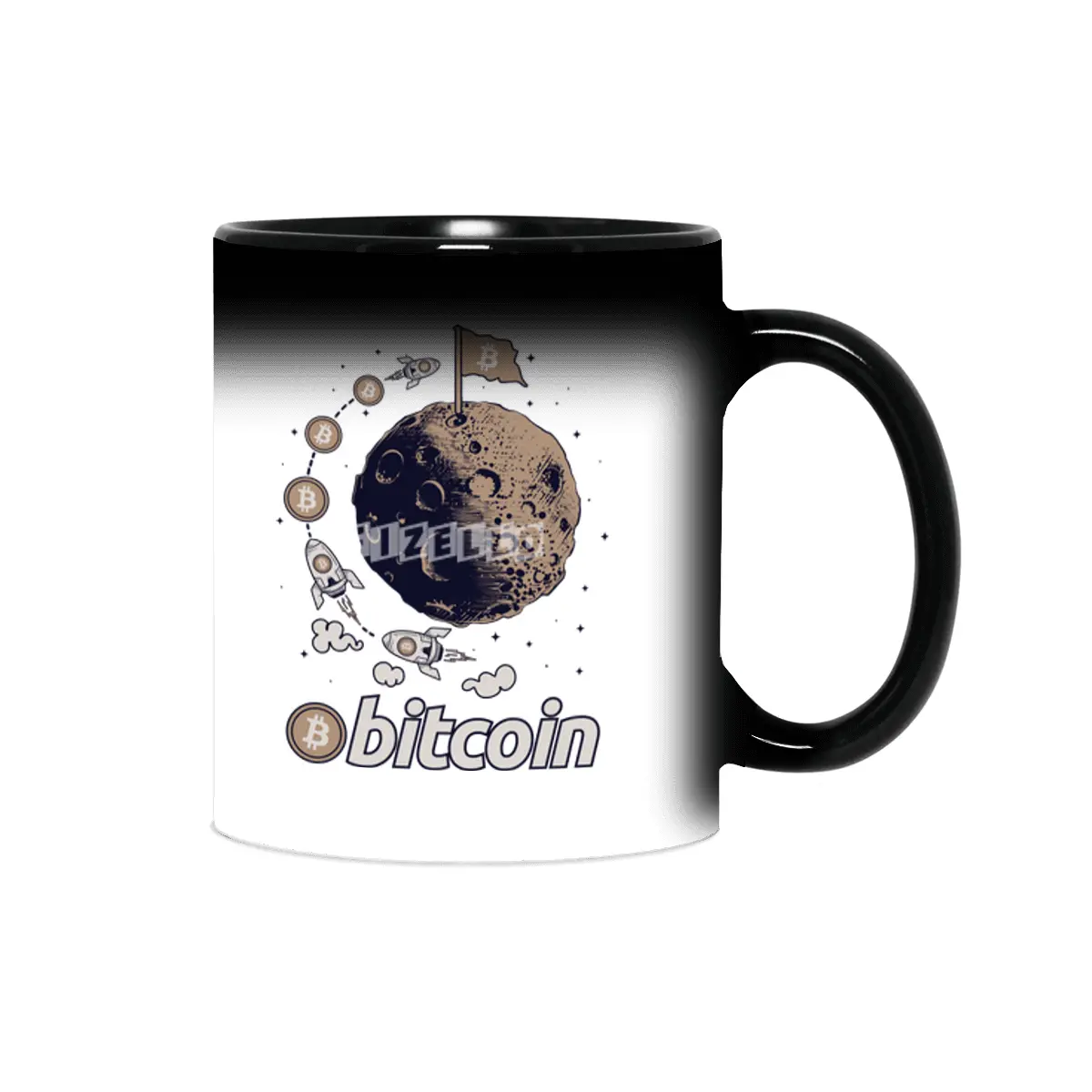 Bitcoin To The Moon Funny Crypto Cryptocurrency Sihirli Kupa