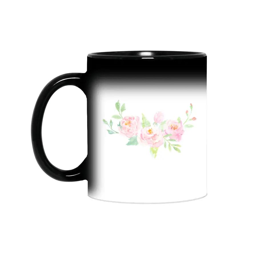 Watercolour Floral Bouquet Sihirli Kupa
