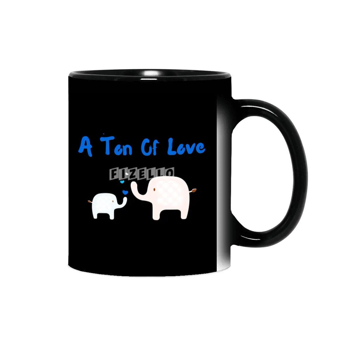 A Ton Of Love - Mother Child (Son) Cute Elephant With Hearts Sihirli Kupa