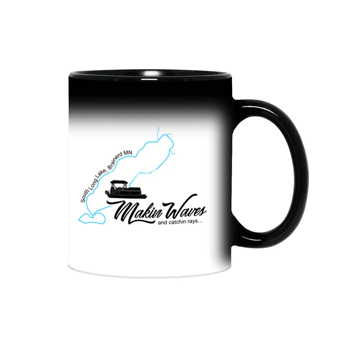 South Long Lake | Makin Waves | Black Lettering Sihirli Kupa