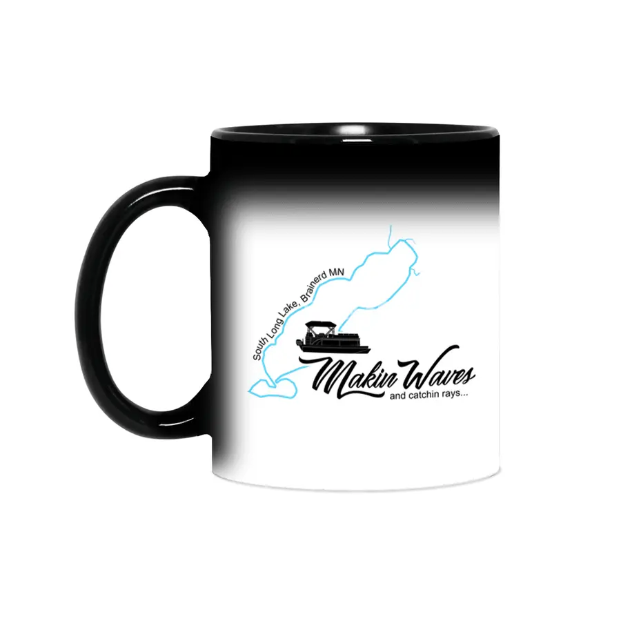 South Long Lake | Makin Waves | Black Lettering Sihirli Kupa
