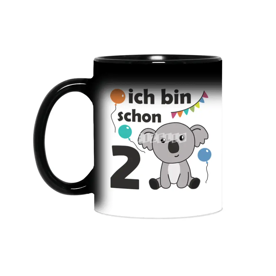 2nd Birthday Koala Two Years Old Cute Animals Sihirli Kupa