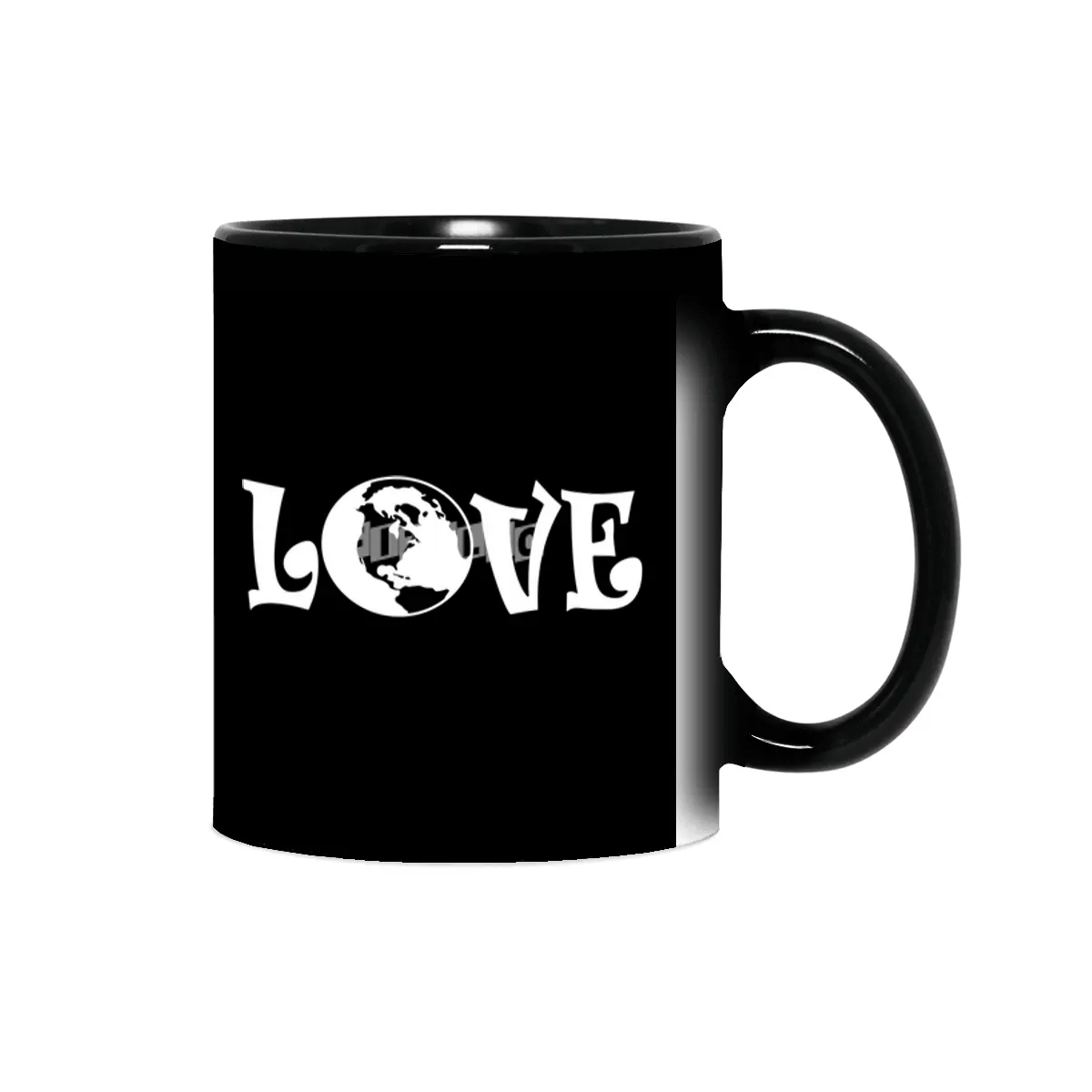 Love Earth Hippie Mother Earth Globe Sihirli Kupa