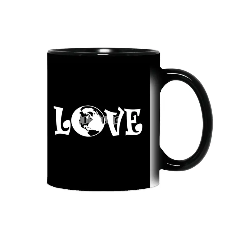Love Earth Hippie Mother Earth Globe Sihirli Kupa