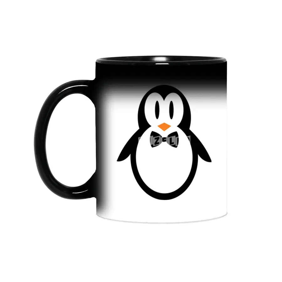 bow tie penguin cute cartoon animal character Sihirli Kupa