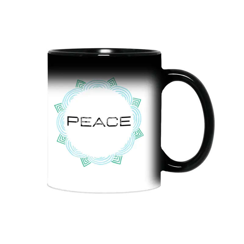 Peace Mandala | Yoga | Pilates | Rave | Floral Sihirli Kupa