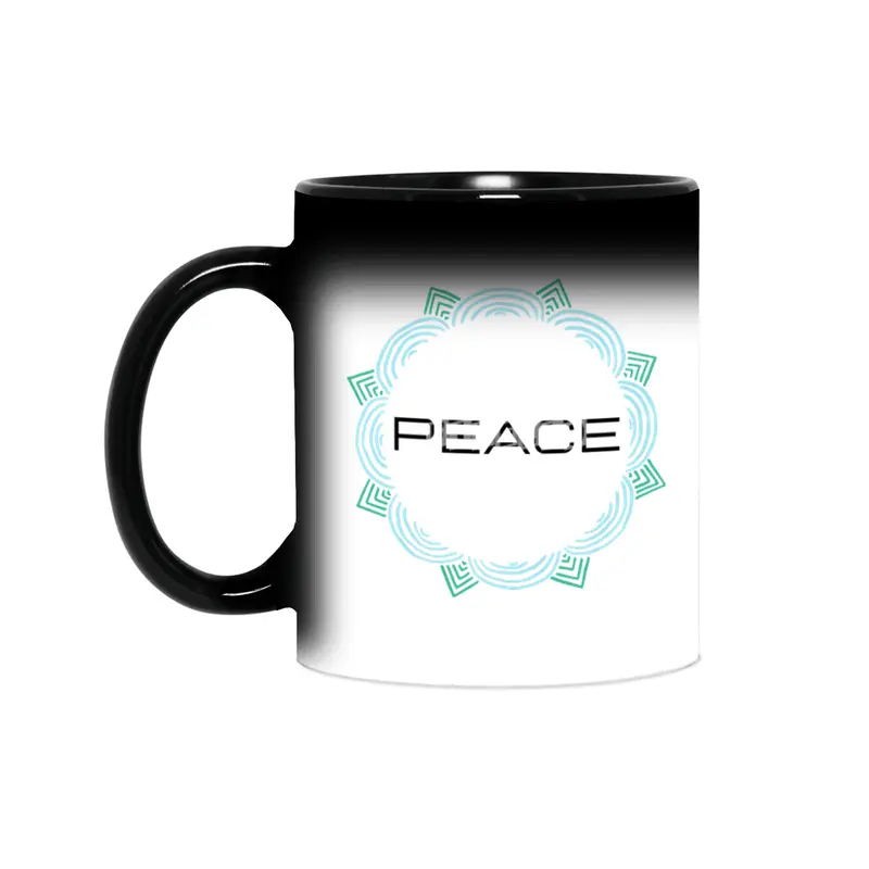 Peace Mandala | Yoga | Pilates | Rave | Floral Sihirli Kupa