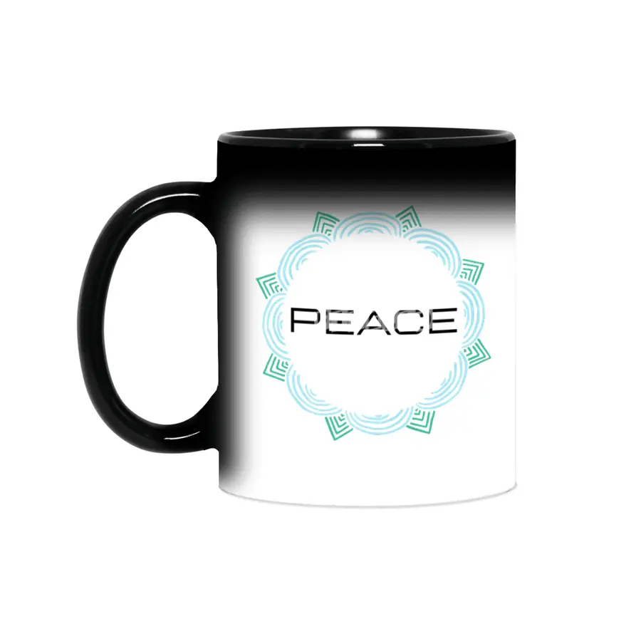 Peace Mandala | Yoga | Pilates | Rave | Floral Sihirli Kupa