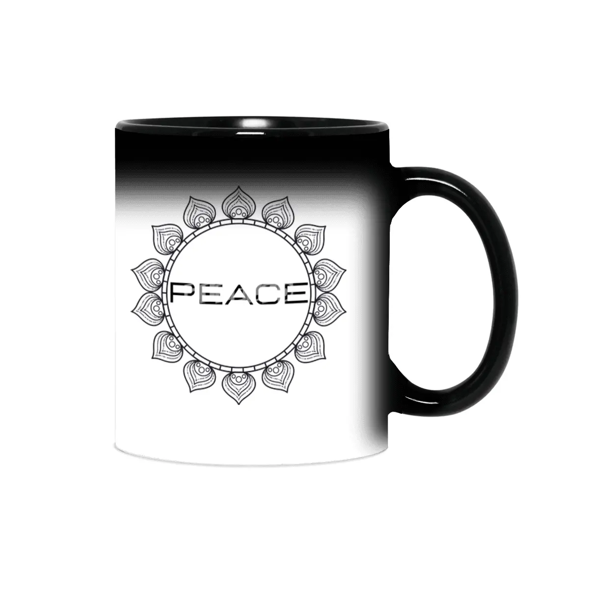 Peace Mandala | Yoga | Pilates | Rave | Floral Sihirli Kupa