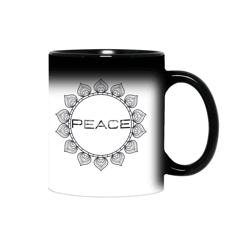 Peace Mandala | Yoga | Pilates | Rave | Floral Sihirli Kupa