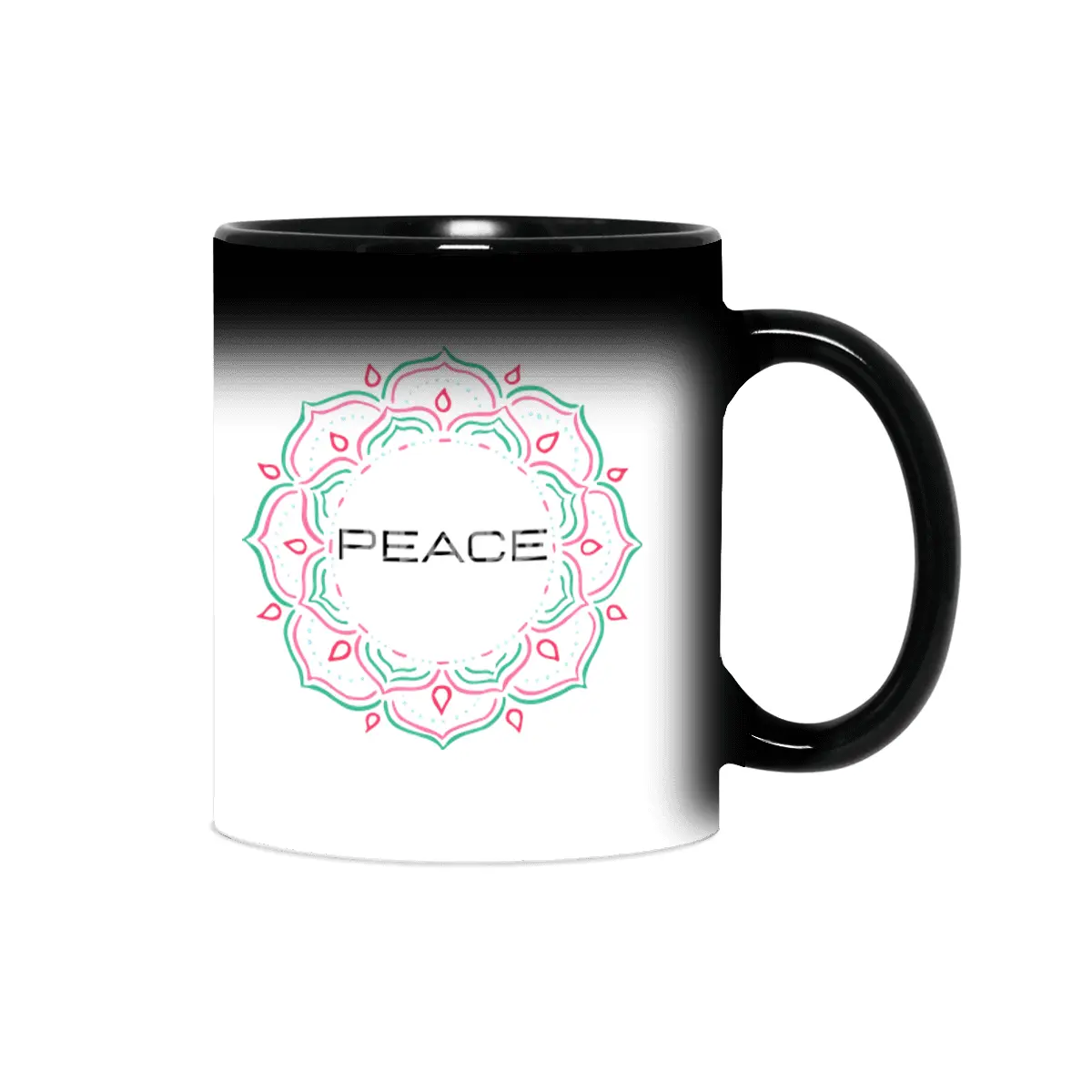 Peace Mandala | Yoga | Pilates | Rave | Floral Sihirli Kupa