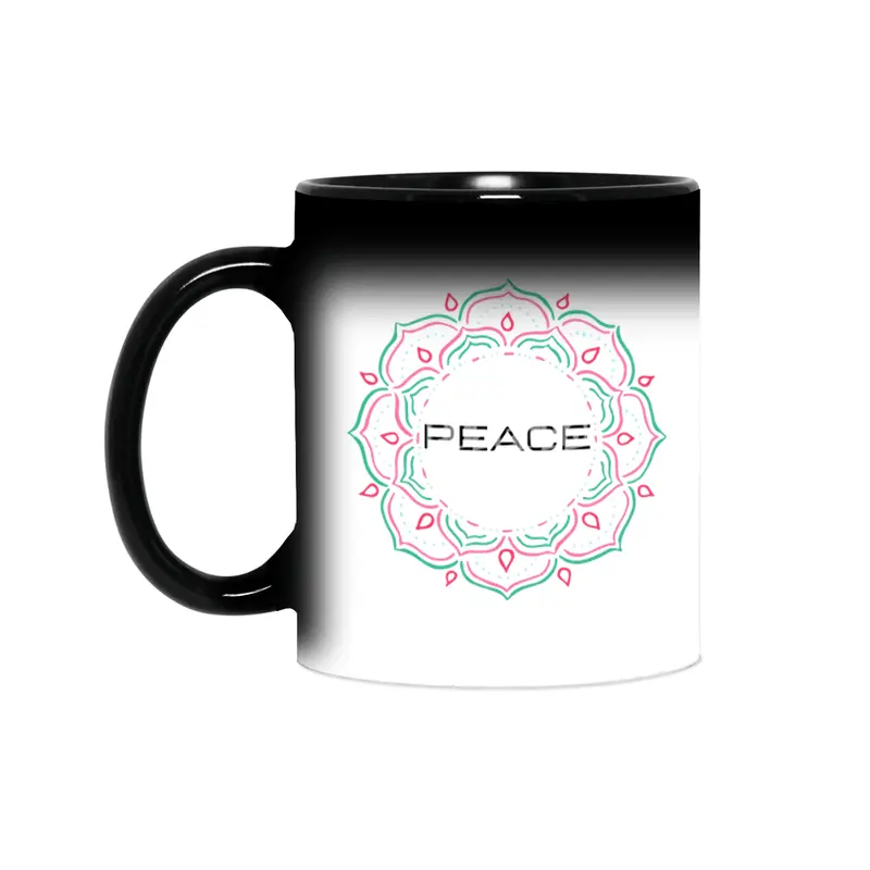 Peace Mandala | Yoga | Pilates | Rave | Floral Sihirli Kupa