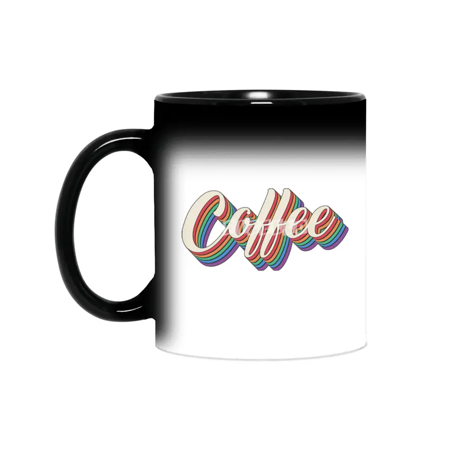 Coffee Colourful Text Sihirli Kupa