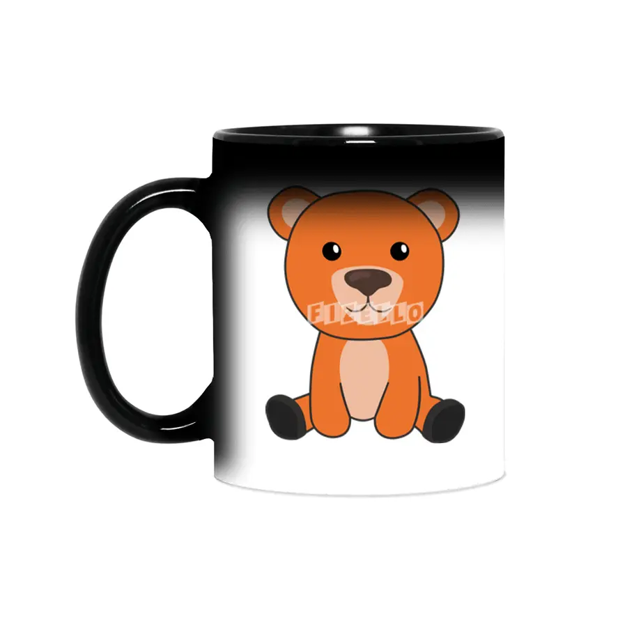 Orange Bear Colorful Bears Cute Animals Teddy Sihirli Kupa