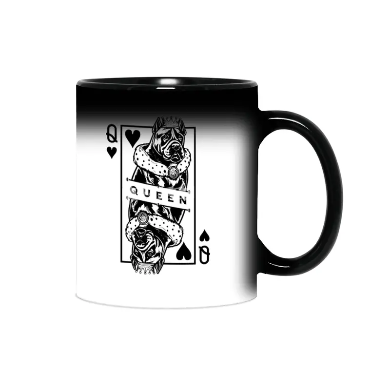 Cane Corso Queen Of Hearts Funny Dog Playing Card Pop Ar Sihirli Kupa