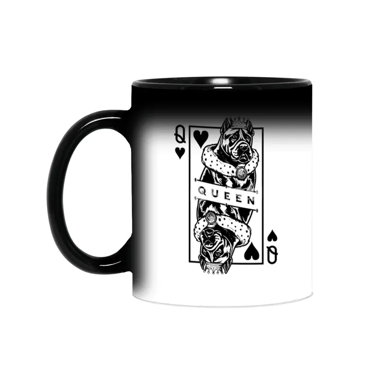Cane Corso Queen Of Hearts Funny Dog Playing Card Pop Ar Sihirli Kupa