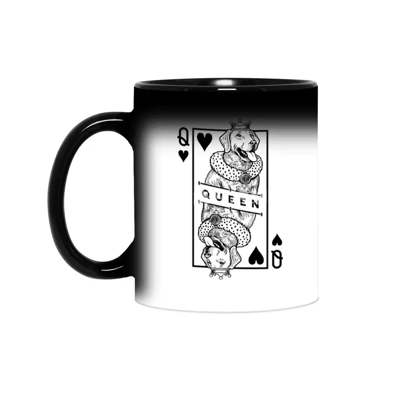 Chesapeake Bay Retriever Queen Of Hearts Funny Dog Pop Art Sihirli Kupa