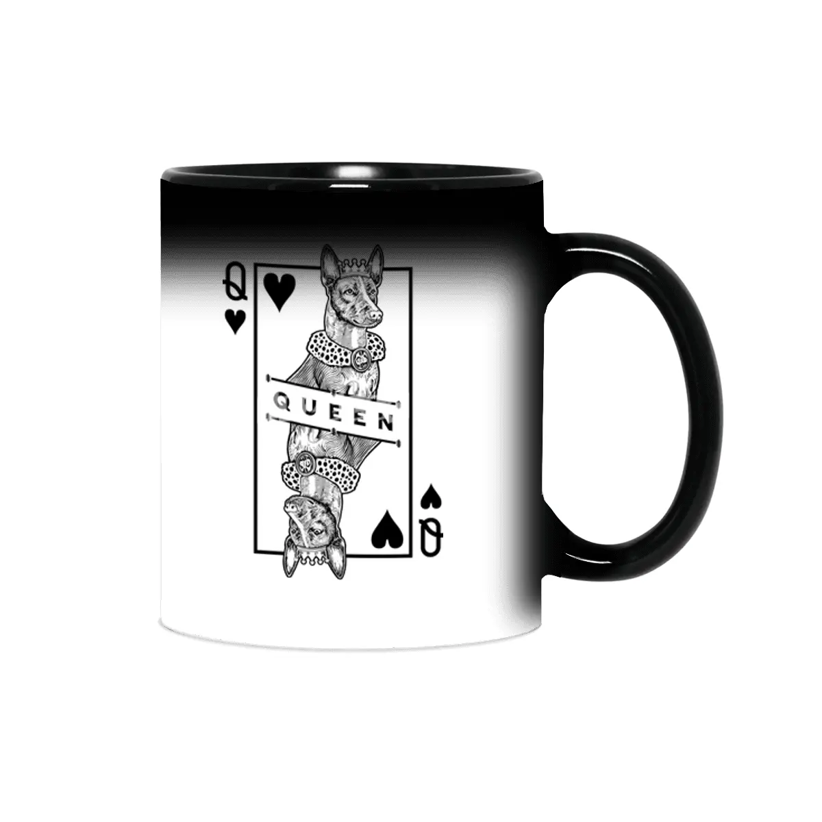 Cirneco dell'Etna Queen Of Hearts Funny Dog Lover Pop Art Sihirli Kupa