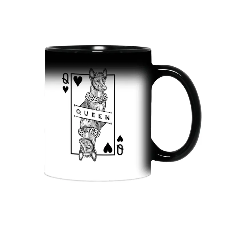 Cirneco dell'Etna Queen Of Hearts Funny Dog Lover Pop Art Sihirli Kupa