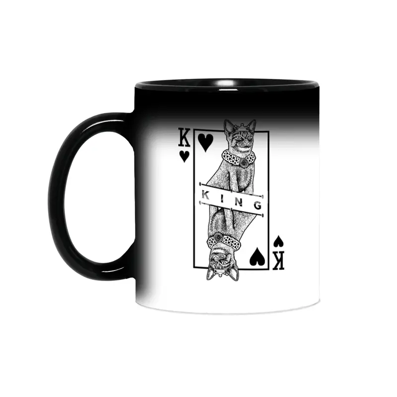 Abyssinian Cat Lover King Of Hearts Sihirli Kupa