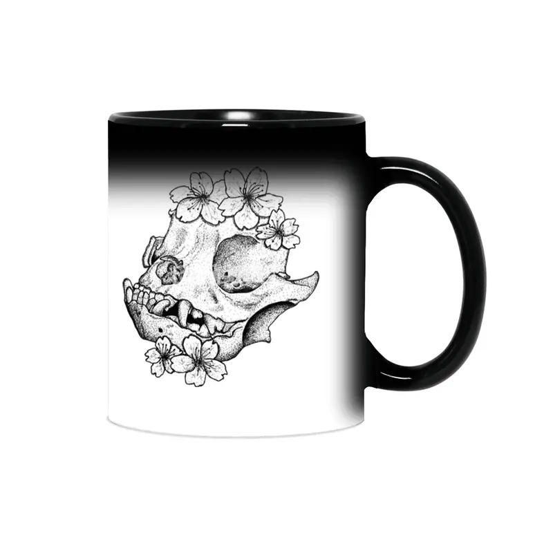 Boston Terrier Skull Sihirli Kupa