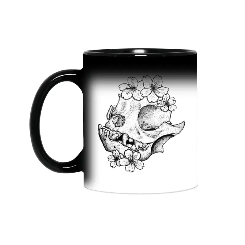 Boston Terrier Skull Sihirli Kupa