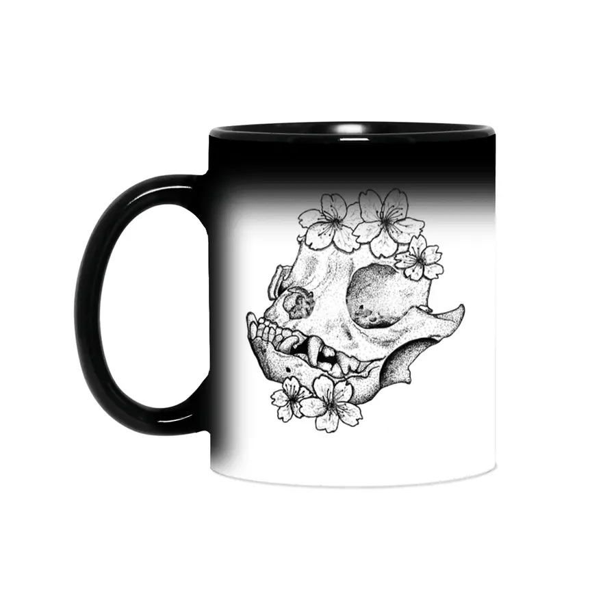Boston Terrier Skull Sihirli Kupa