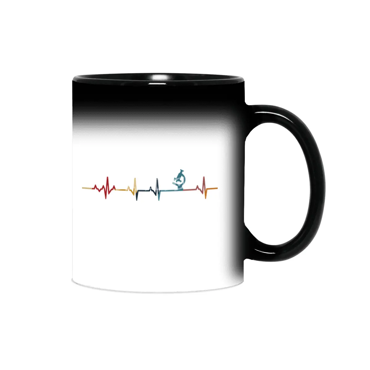 Scientist Heartbeat Gifts Funny Microscope Graphic Vintage Sihirli Kupa