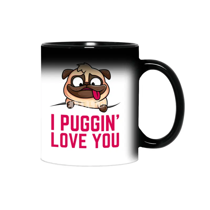My Pug Is My Valentine Sihirli Kupa