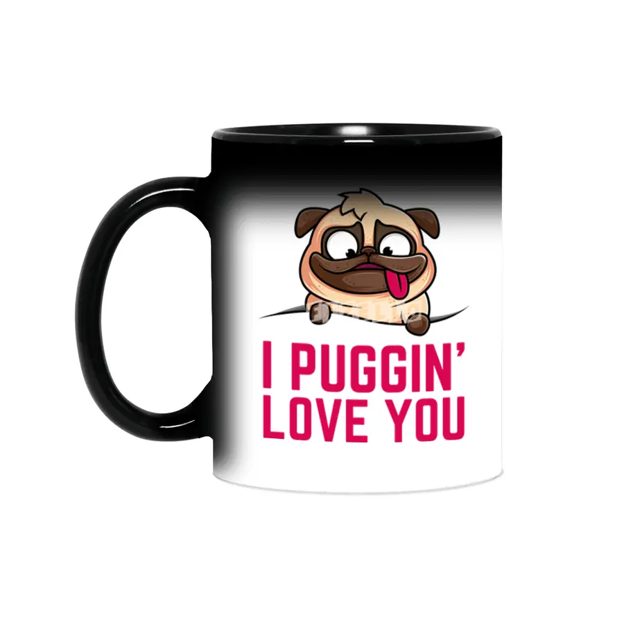 My Pug Is My Valentine Sihirli Kupa