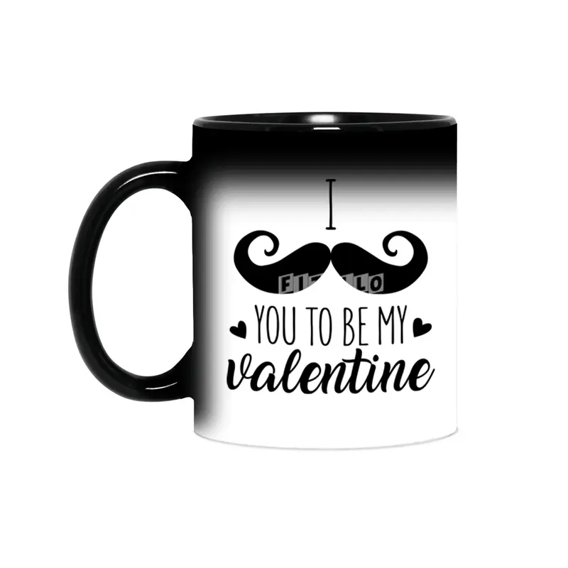 I Moustache You To Be My Valentine Sihirli Kupa