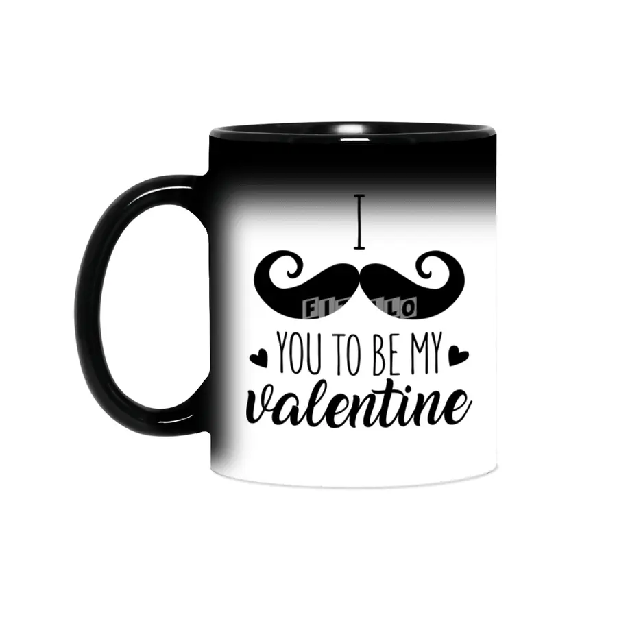 I Moustache You To Be My Valentine Sihirli Kupa