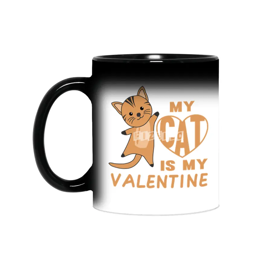 My Cat Is My Valentine Cute Cats For Women Sihirli Kupa