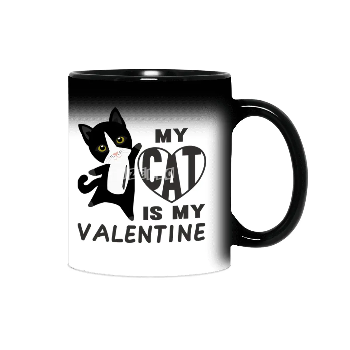 My Cat Is My Valentine Cute Cats For Women Heart Sihirli Kupa