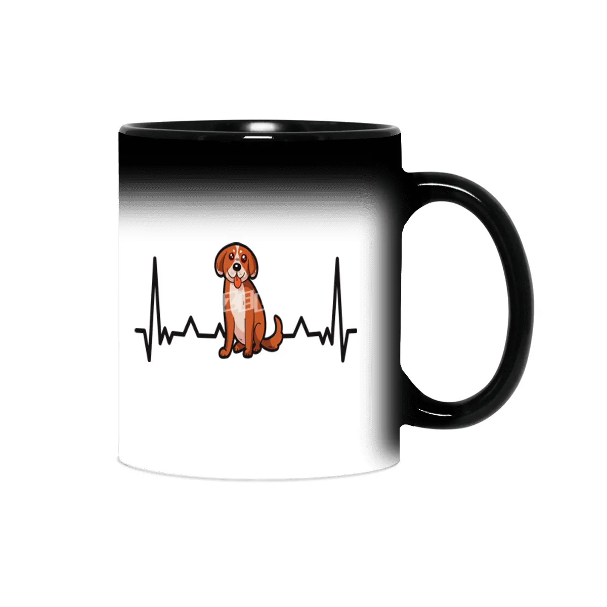 Cute Dog Puppy Heartbeat for Dog Lovers Sihirli Kupa