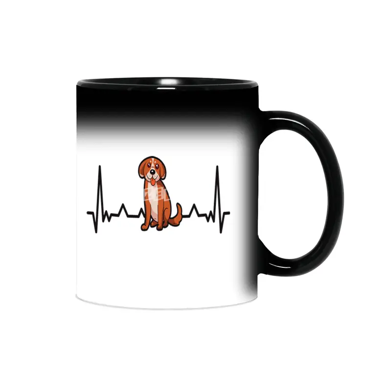 Cute Dog Puppy Heartbeat for Dog Lovers Sihirli Kupa