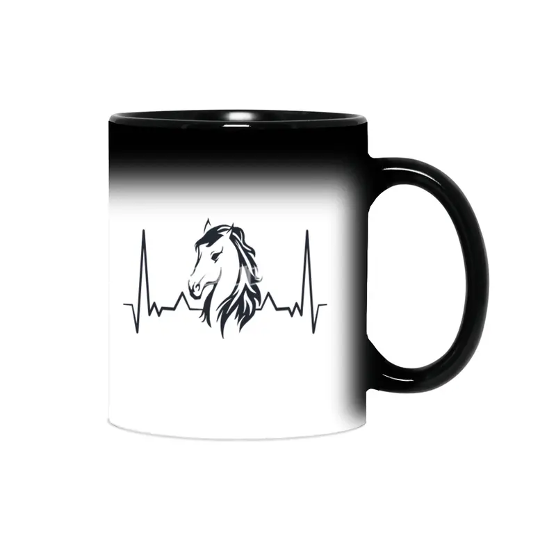 Horse Lover Heartbeat for Horse Lovers Sihirli Kupa