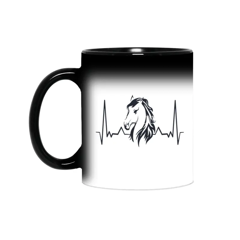 Horse Lover Heartbeat for Horse Lovers Sihirli Kupa