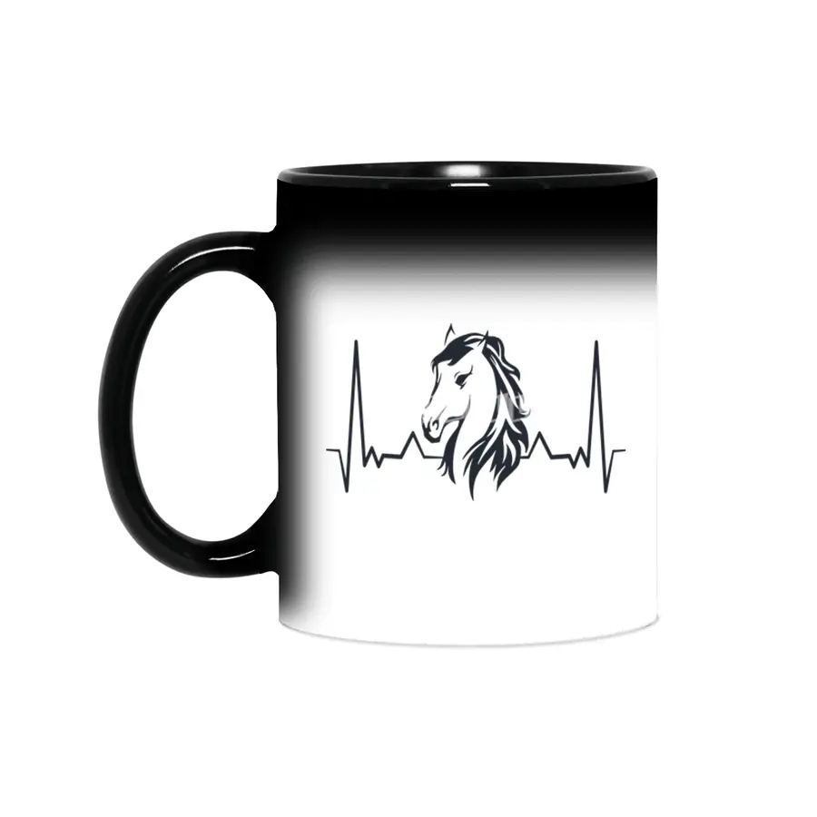 Horse Lover Heartbeat for Horse Lovers Sihirli Kupa