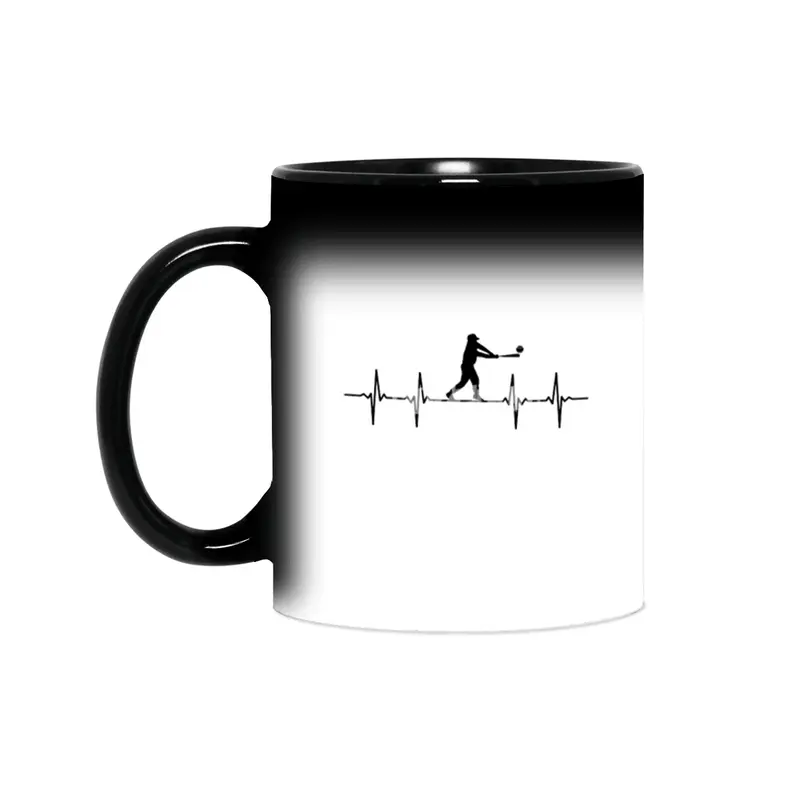 Baseball heartbeat design for baseball players, coaches and lovers Sihirli Kupa