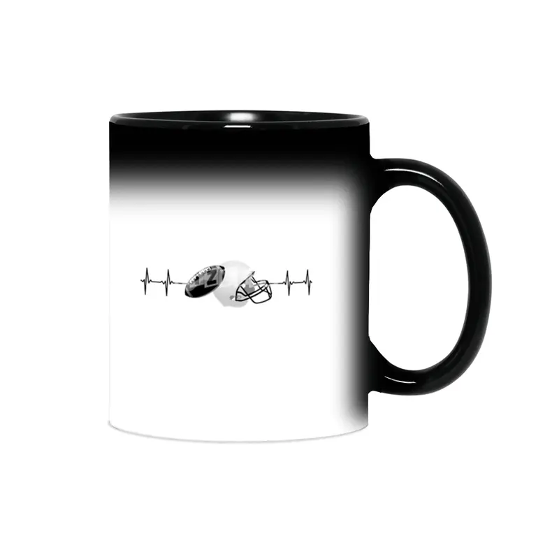 Rugby heartbeat design for players, coach and sports lovers boys, girls, teens, young, men and women Sihirli Kupa
