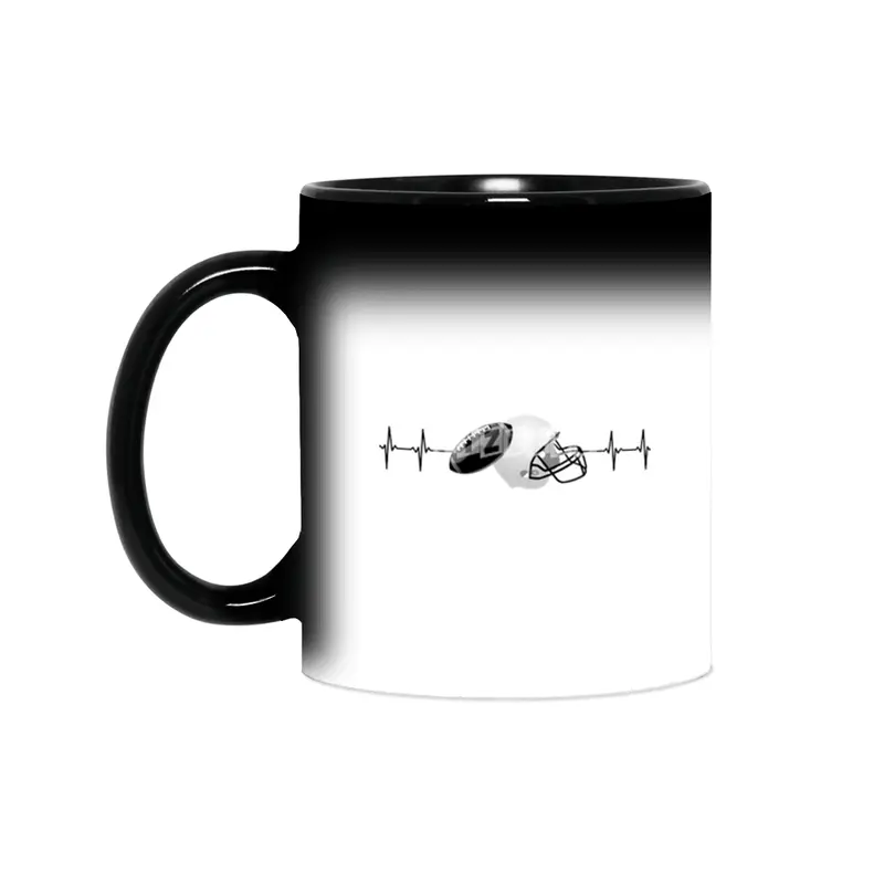 Rugby heartbeat design for players, coach and sports lovers boys, girls, teens, young, men and women Sihirli Kupa