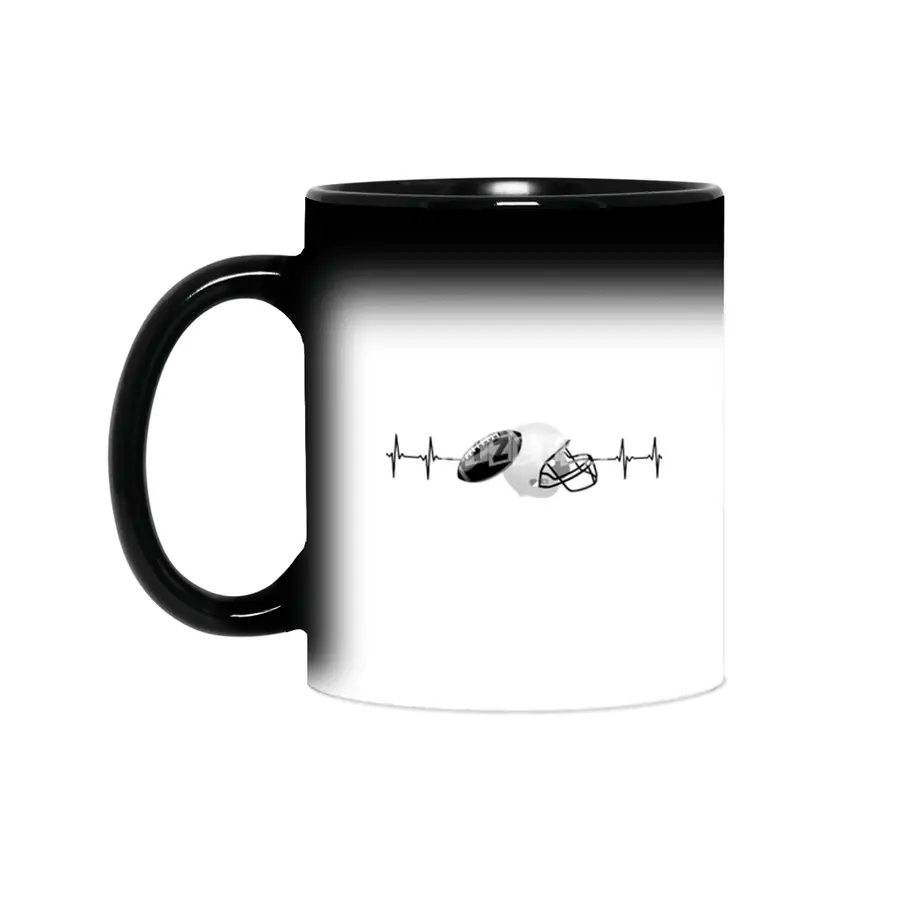 Rugby heartbeat design for players, coach and sports lovers boys, girls, teens, young, men and women Sihirli Kupa