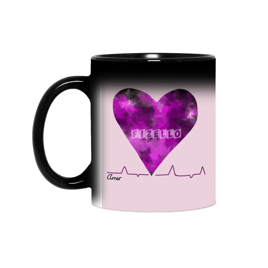 Heartbeat Cute Purple Heart With Love Mi Amor- Great Gift For Him This Christmas Sihirli Kupa