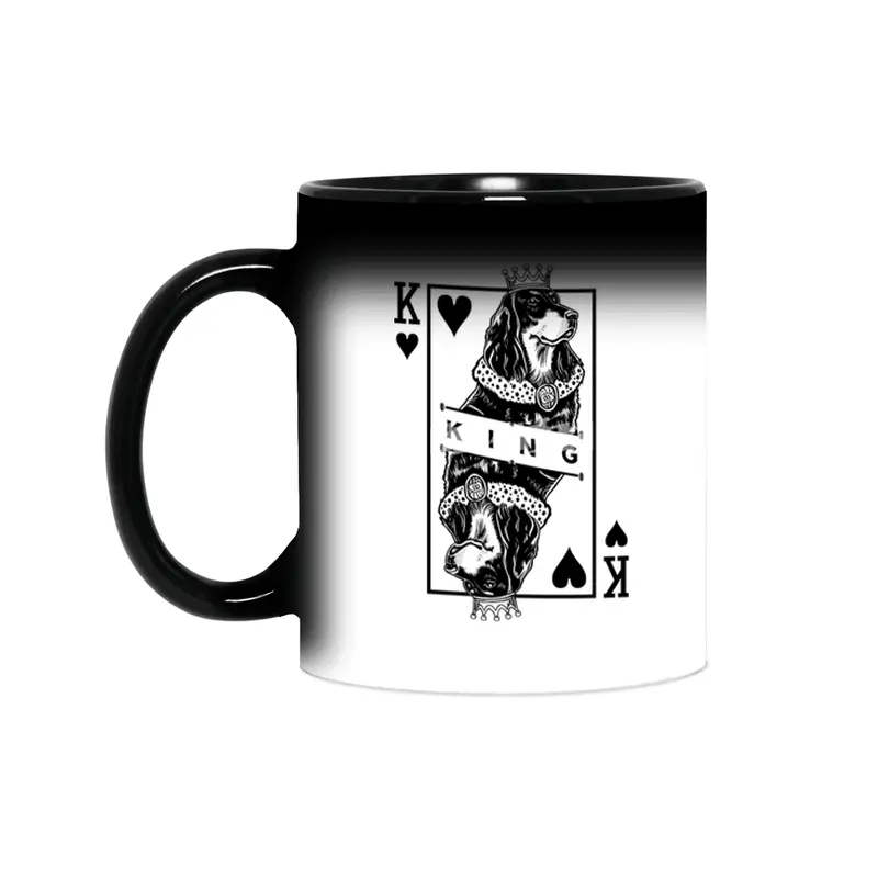 Gordon Setter King Of Hearts Funny Dog Card Pop Art Sihirli Kupa