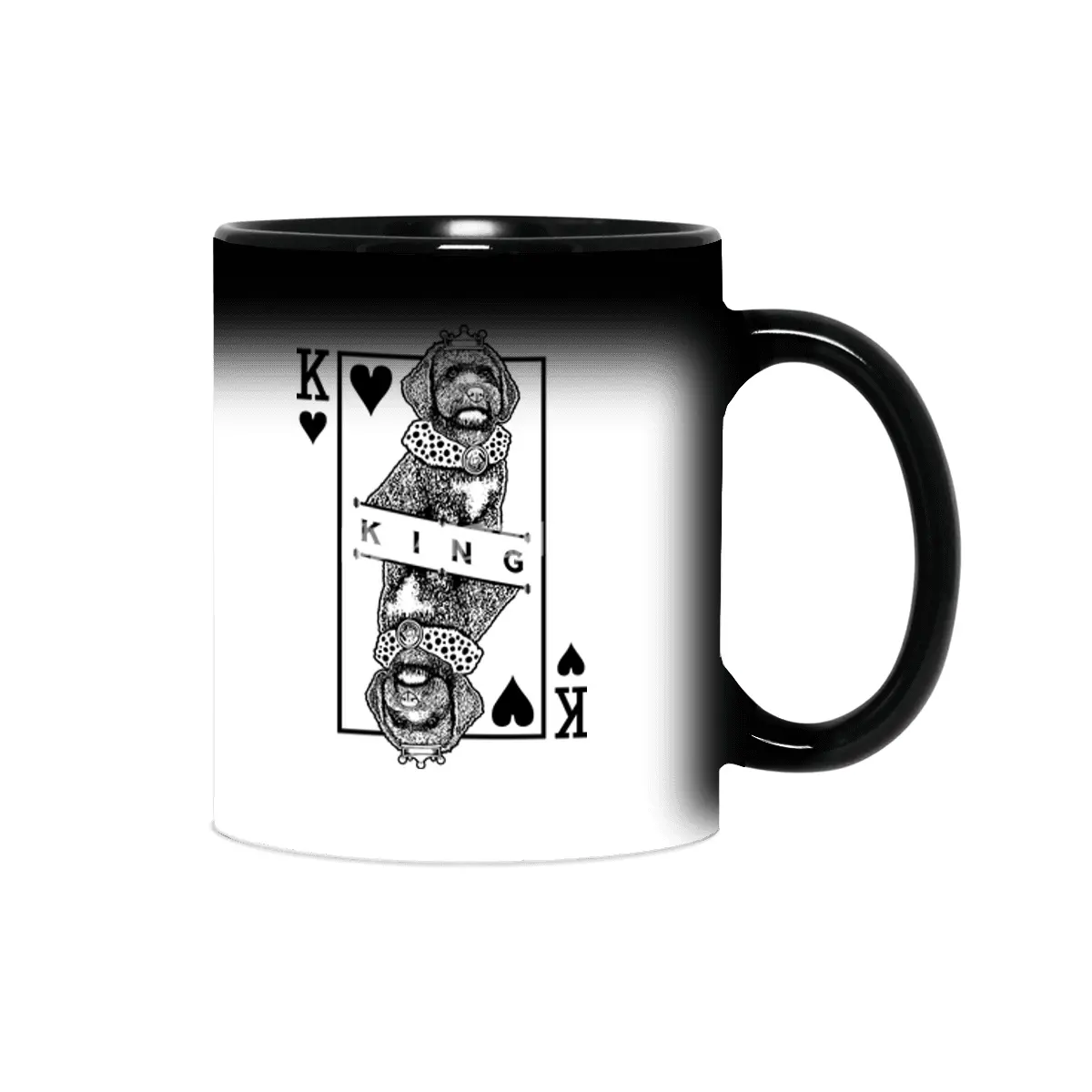 Lagotto Romagnolo King Of Hearts Funny Dog Lover Pop Art Sihirli Kupa