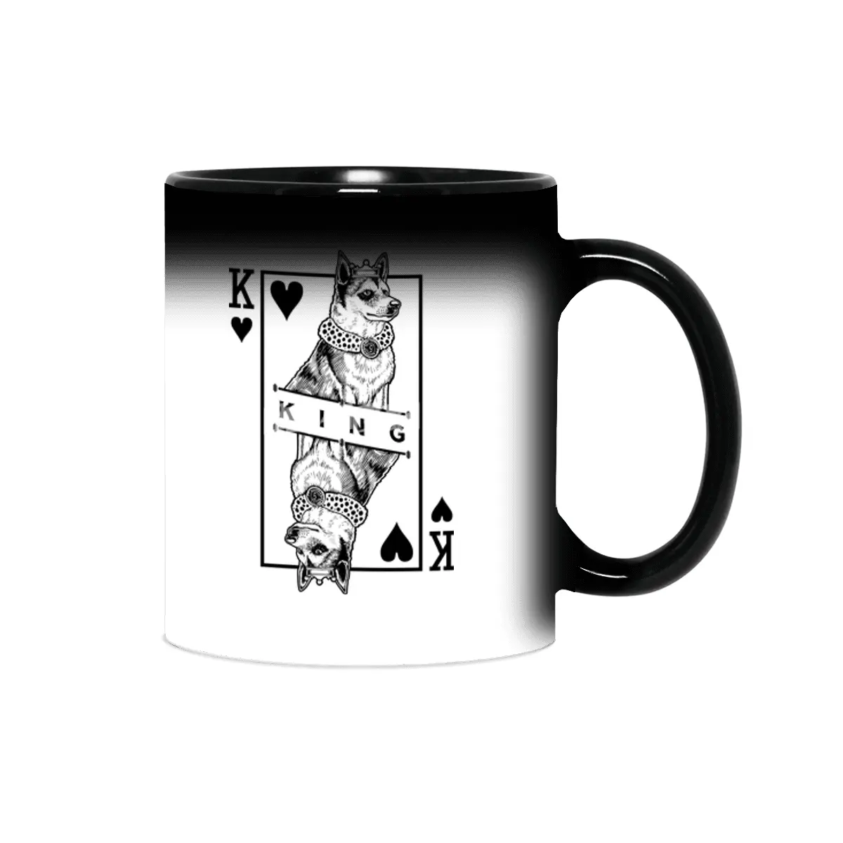 Norwegian Lundehund King Of Hearts Funny Dog Lover Pop Art Sihirli Kupa