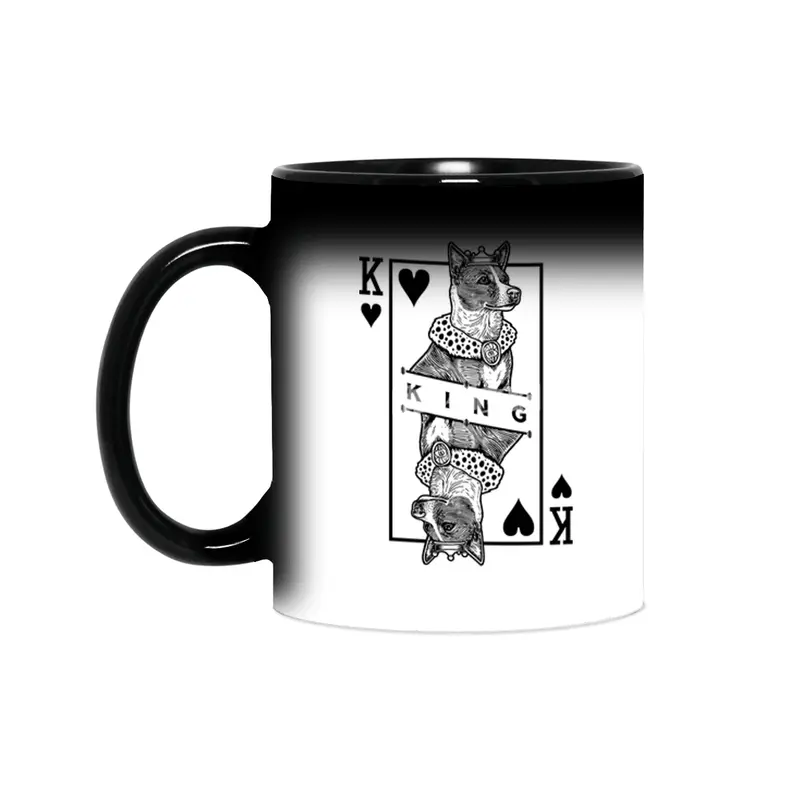 Portuguese Podengo Pequeno King Of Hearts Funny Dog Lover Sihirli Kupa