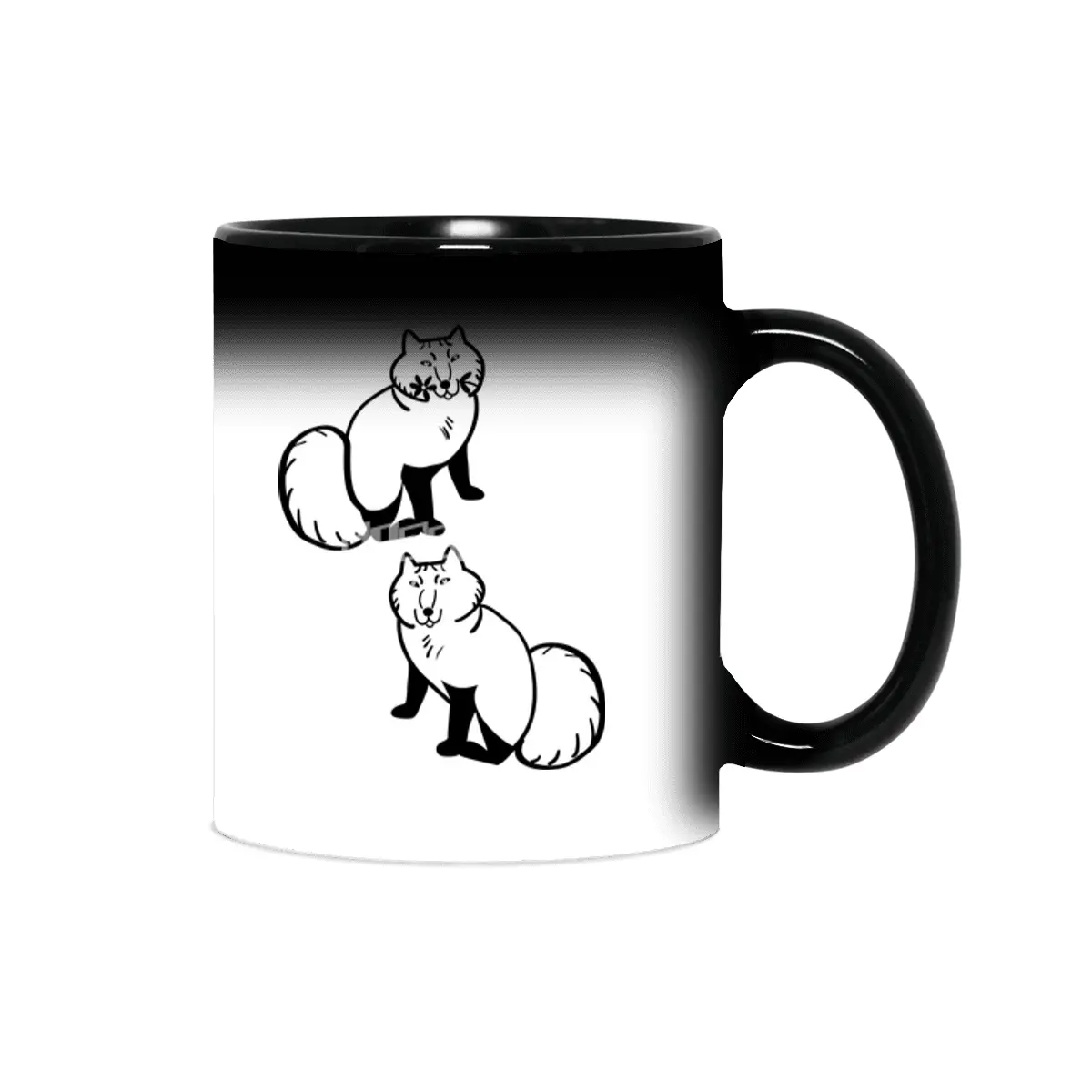 Arctic Fox couple scandinavian style Sihirli Kupa