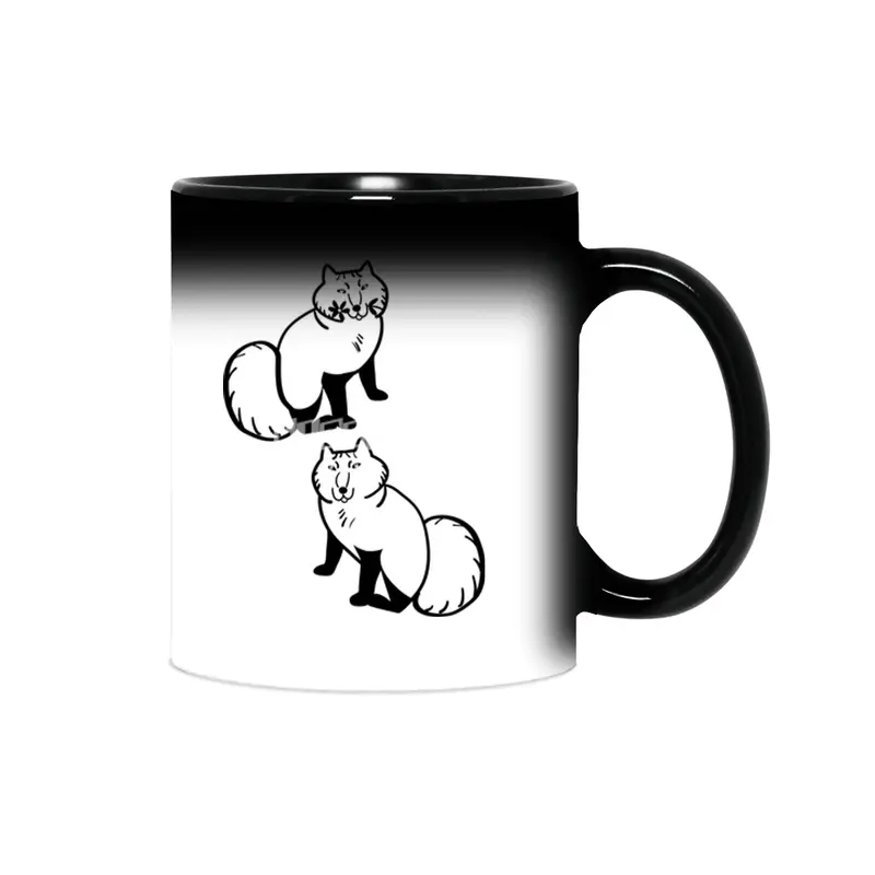 Arctic Fox couple scandinavian style Sihirli Kupa